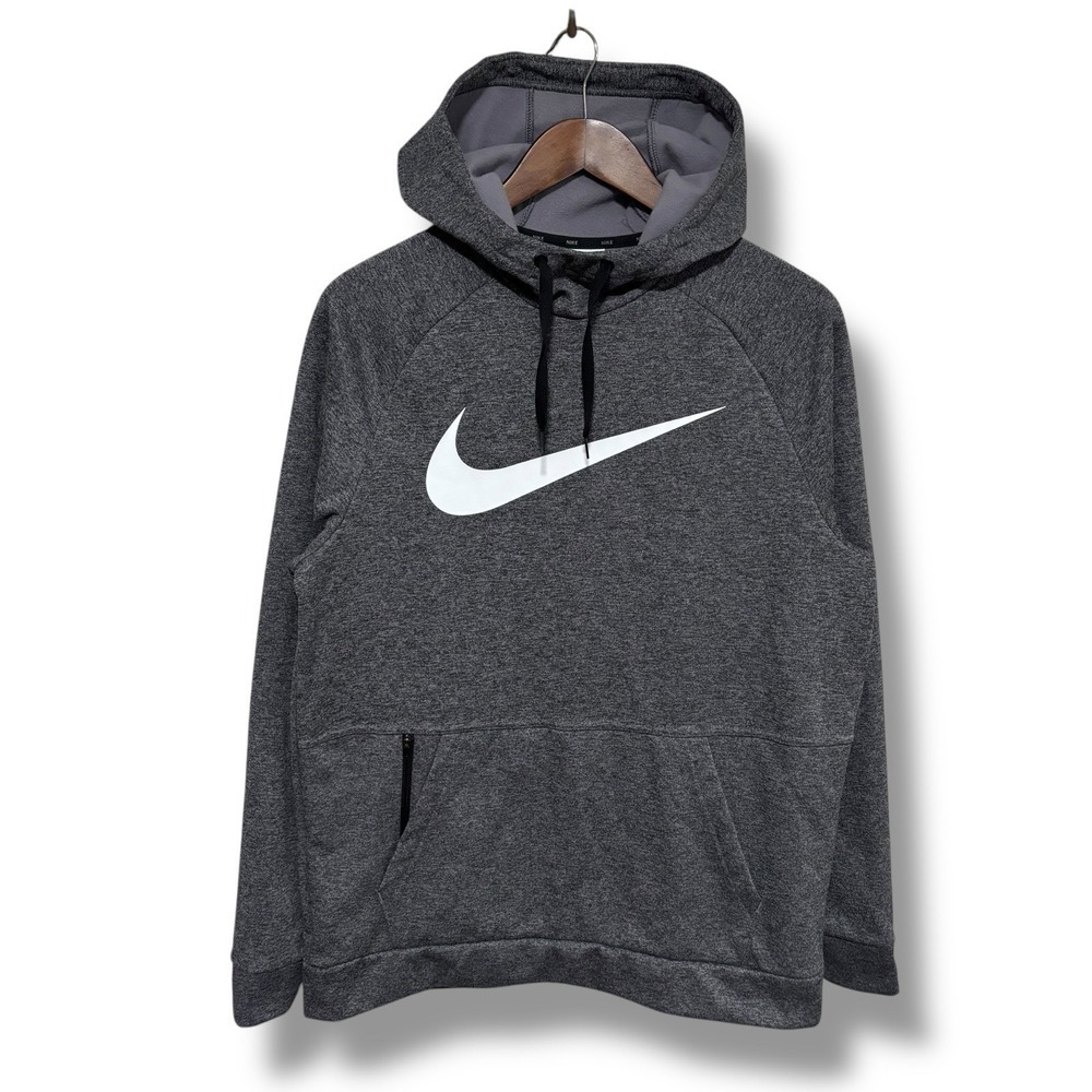 Nike Therma-Fit Men's Big Swoosh Graphic Pullover Hoodie Size Medium 21 x 29
